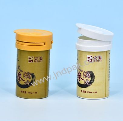 Medicine Packaging 48mm Glucose Test Strip Container with Desiccant Cover and Flip Cap