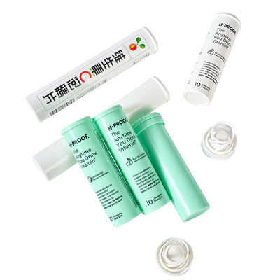 Buy PP Material White Print Custom Effervescent Tablet Tube for Medical Pills Packaging online manufacture