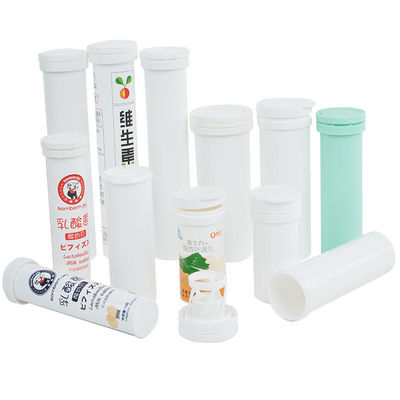 Effervescent Tablet Empty White Pill Plastic Bottle with Cap Food Grade PP As Picture