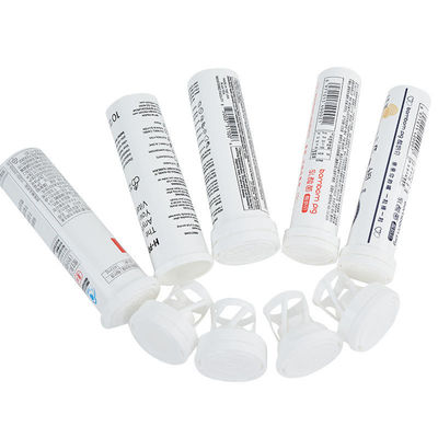 Effervescent Tablet Empty White Pill Plastic Bottle with Cap Food Grade PP As Picture