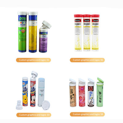 Custom Height Vitamin C PP Plastic Effervescent Tablet Containers With Cap White 2024