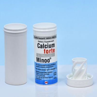 Portable Medicine Effervescent Tablet Plastic Tube with Desiccant Caps As Picture