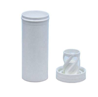 Portable Medicine Effervescent Tablet Plastic Tube with Desiccant Caps As Picture