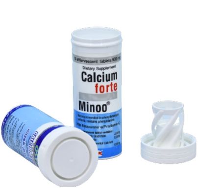 Buy Effervescent Tablets Packaging Solution Pp Empty Plastic Soluble Effervescent Tube Tablet Bottle with Desiccant Cover IML online manufacture