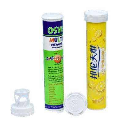 Buy 144ml PP Custom Logo Plastic Bottles for Effervescent Tablet Tube in Offset Printing online manufacture
