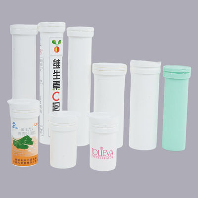 Buy Customized Effervescent Tablet Bottle with Desiccant Flip Cover and Dry Offset Printing online manufacture