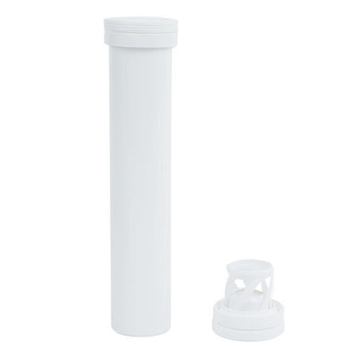 Empty White Straight Vc Effervescent Tablet Bottle For Industrial Multivitamin Tablets