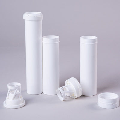 Buy Effervescent Tablets Packaging Tubes PP Material Custom White Plastic Heart Print Cover online manufacture
