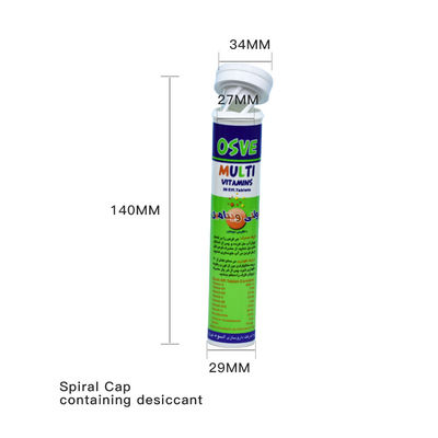 Buy FDA Approved Plastic Material Temper-Evident Lids Customized Printing Effervescent Vitamins Packaging online manufacture