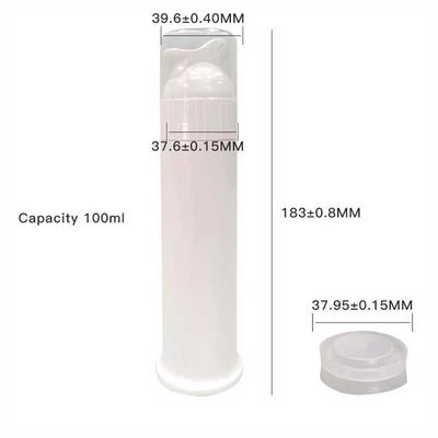 Press Dispensing PP Plastic Airless Toothpaste Pump Bottles Custom Logo Available 100ml