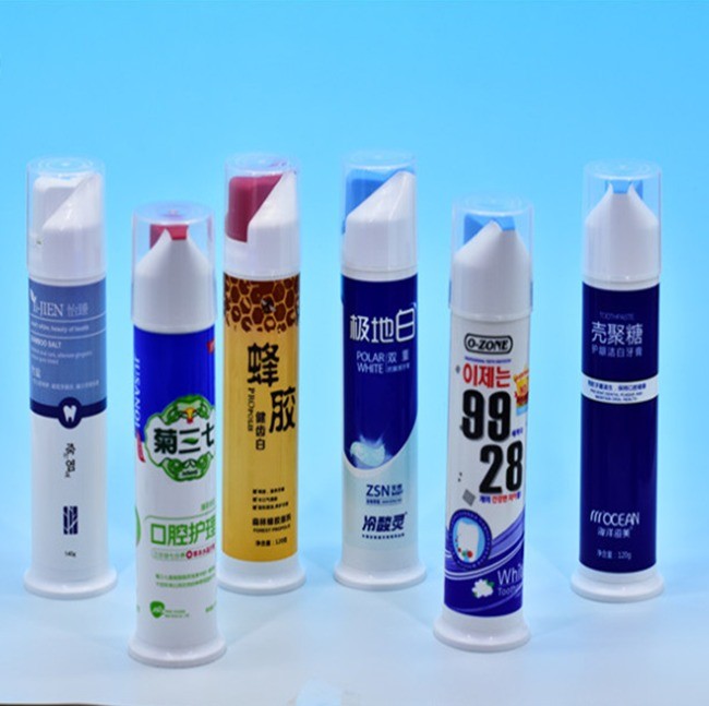 100ml Pump Bottle Toothpaste Packaging Tube Empty Plastic Airless Tube ...