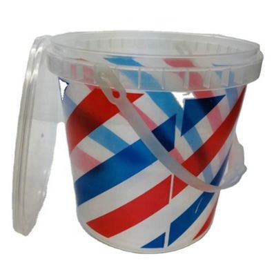 2.2 L Food Grade Pp Customize Logo Oversize Plastic Empty Ice Cream Cups With Lids