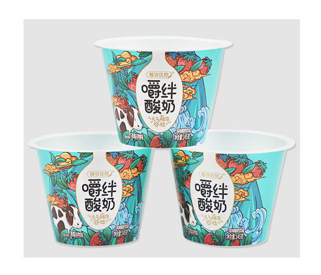 Disposable Plastic Cups Custom Logo Cake Yogurt Jelly Dessert Plastic Ice Cream Cup
