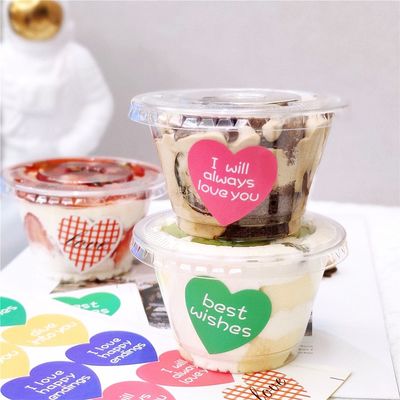 Transparent Dessert Ice Cream Cup Mini Cake Cup Packaging Plastic Cups with Lids