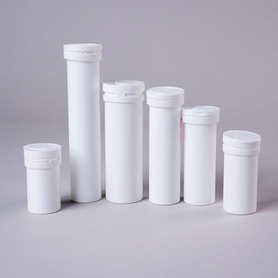Food Grade PP Vitamin C Effervescent Tablet Tube with Spiral Cover and Customized Logo