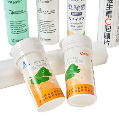 Custom Logo Easy Clean Vitamin C Empty Effervescent Tablet Bottles With Cap As Picture