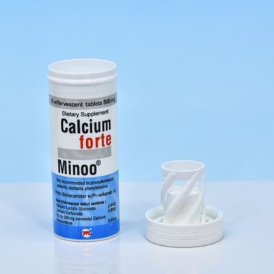 Portable Medicine Effervescent Tablet Plastic Tube with Desiccant Caps As Picture