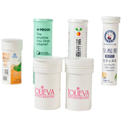 Design Vitamin C Effervescent Tablets Tube Empty 50ml Plastic Bottle with Cap