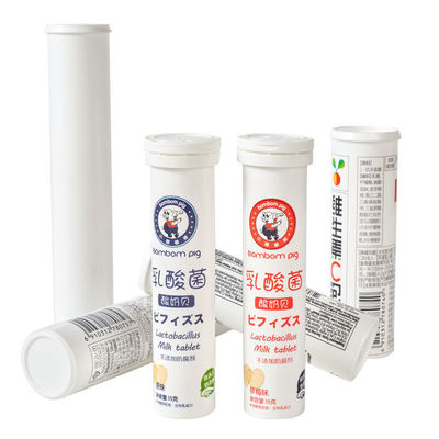 Food grade PP customized effervescent tablet empty bottle filling tube with flip cap
