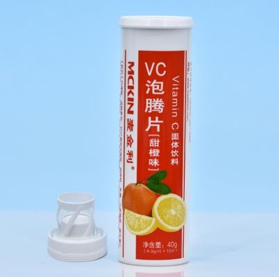 99mm Vitamin E Effervescent Tablet Tube Plastic Container Bottles Packaging with Desiccant