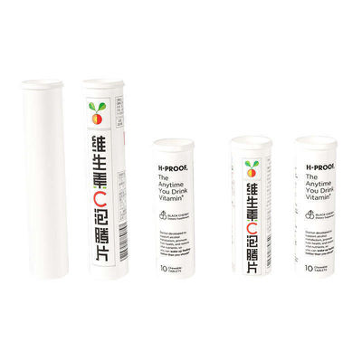 Customized Logo Color Empty Plastic Tube for Vitamin C Plus Effervescent Tablets As Picture