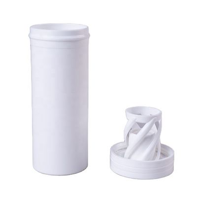 Plastic PP Tubes with Spiral lids for the packaging of effervescent tablets supplements