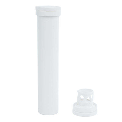 Plastic PP Tube with Spiral lid for the packaging of effervescent tablets supplements